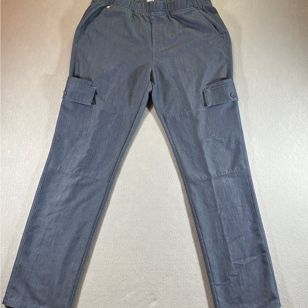 FIGS Cargo Scrub Pants Men’s Medium Blue Drawstring Technical Collection‎